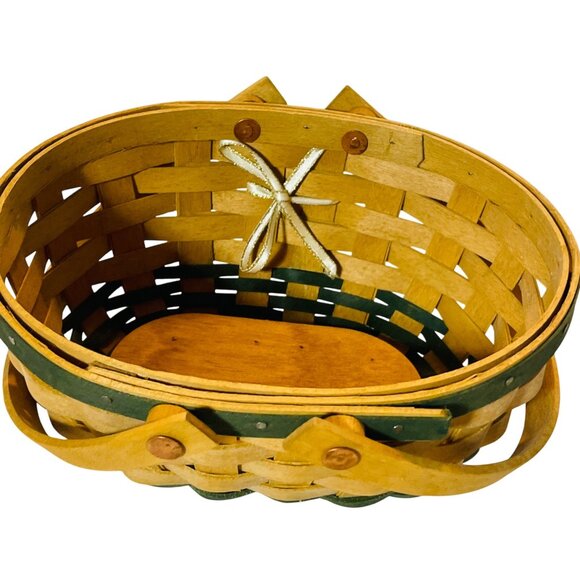 Longaberger 2004 Gumdrop Tree Tie Trimming Basket With Handles 7 inch Vintage - Picture 5 of 9
